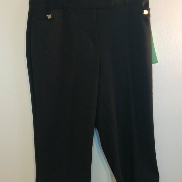 Susan Graver Three Black Pants Size 16 16P XL - Picture 3 of 16